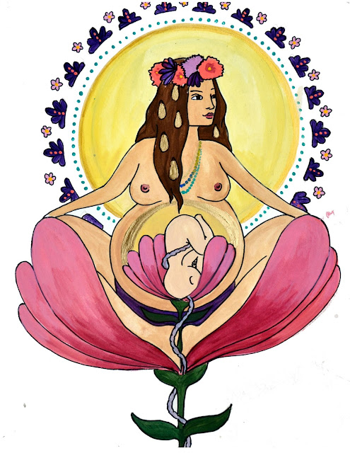 catie atkinson birth art goddess art doula midwife