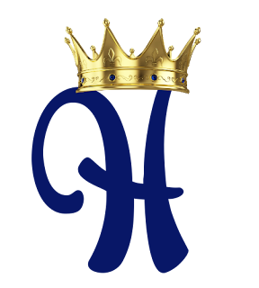 Alfabeto Azul con Corona Dorada.
