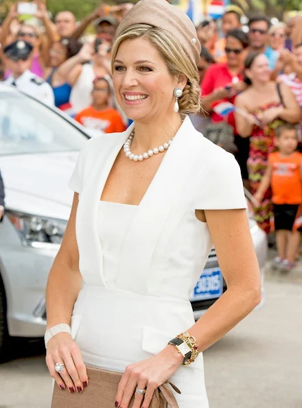 Queen Maxima and King Willem-Alexander of the Netherlands visited Sail Aruba 2015 on the island of Aruba