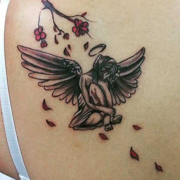 fallen angel tattoo beck shoulder fallen angel tattoo beck shoulder