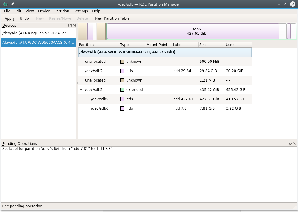 How to rename/label partition in Linux Mint KDE