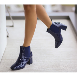 botine elegante din piele lacuita bleumarin de zi botine elegante din piele lacuita bleumarin de zi