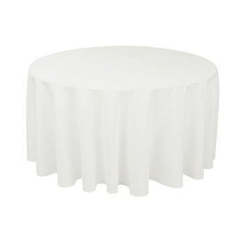 132 Inch White Table Cloths