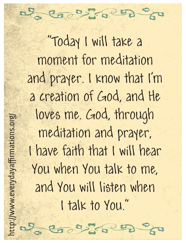 Daily Affirmations - 12 July 2013