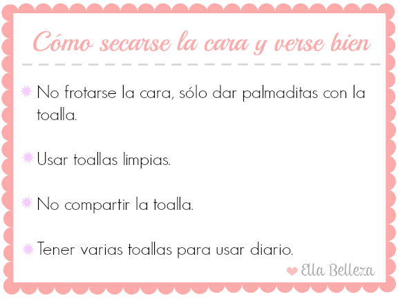 como secarse la cara
