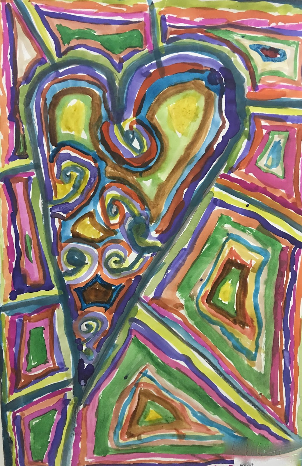 Art Room Blog: 2nd Grade Valentine's Day Hearts&hellip;