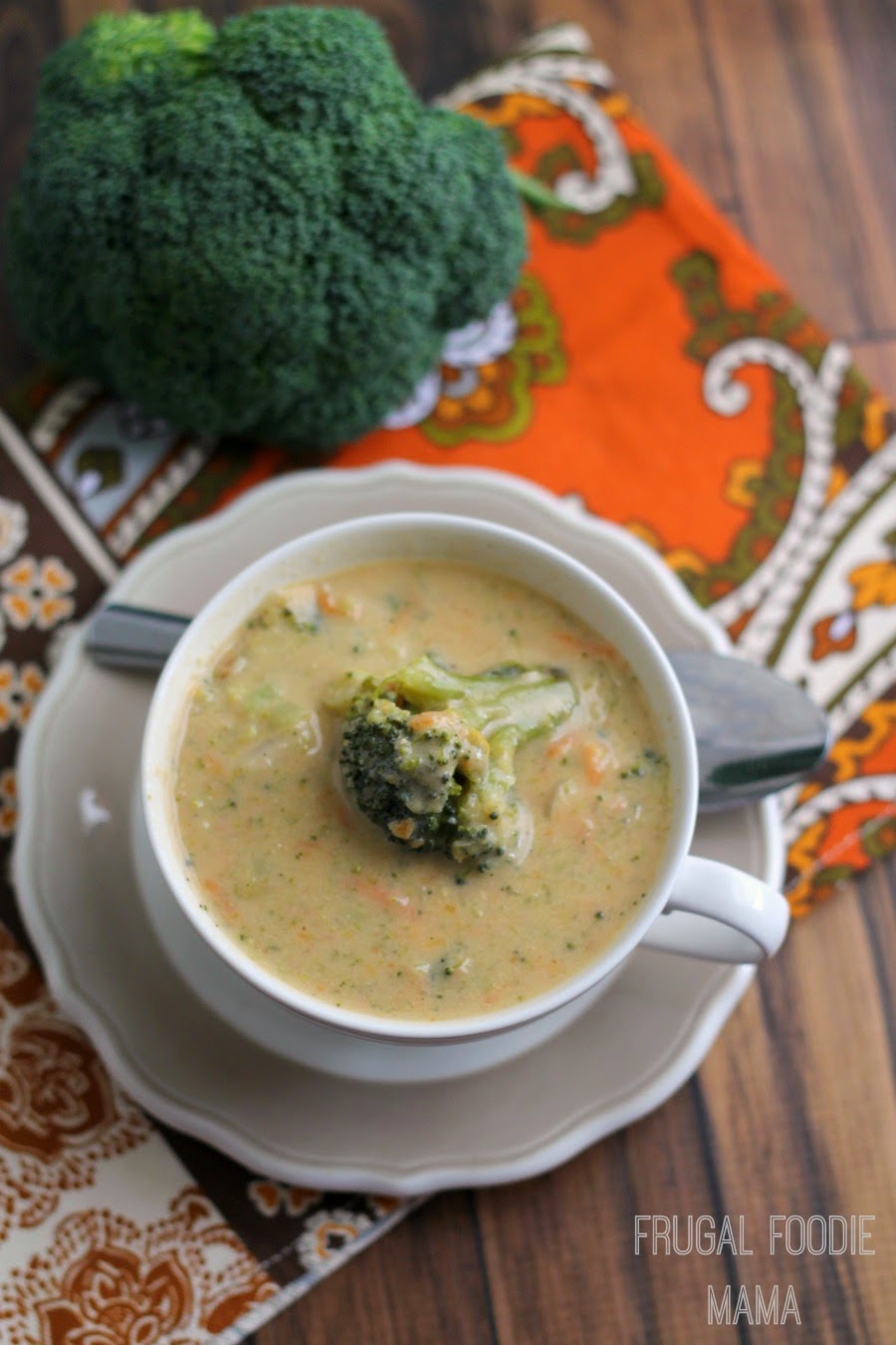 This one pot, weeknight friendly Light & Healthy Broccoli Cheddar is packed full of fiber rich veggies