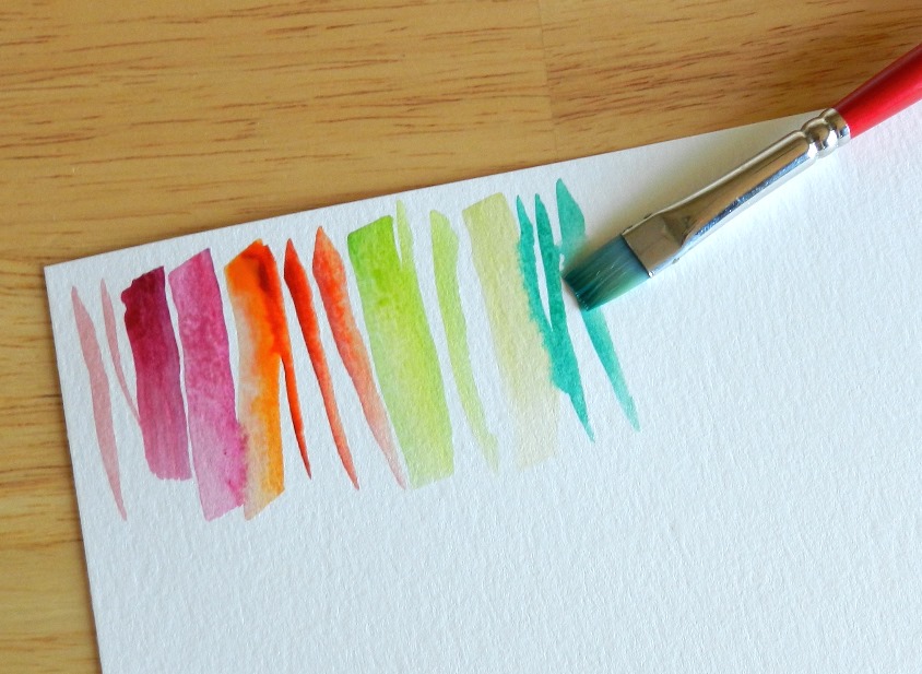 Abstract Stripes Watercolor Painting Tutorial