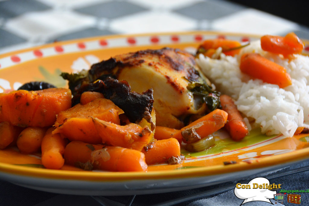 Con DeLight עם תענוג אוכל, טיולים ועוד עוף עם פירות יבשים Chicken