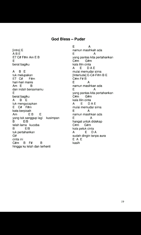 Chord Pudar Chordtela Tebak Gambar