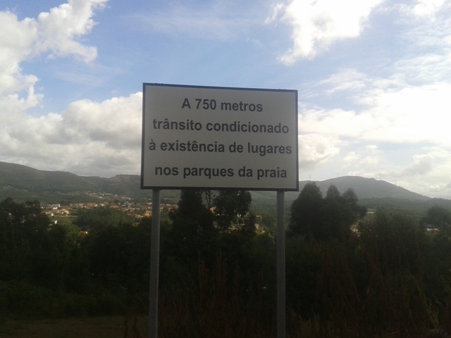 transito condicionado na praia fluvial