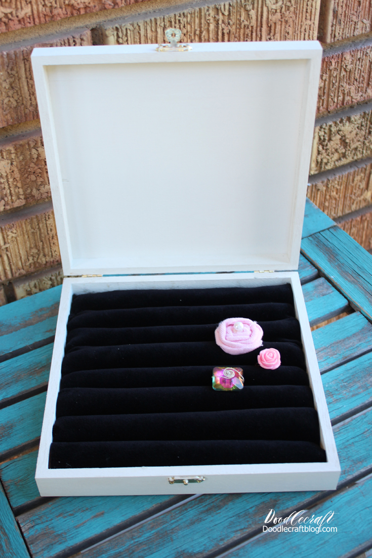 Doodlecraft DIY Cigar Box Upcycled Ring Holder!