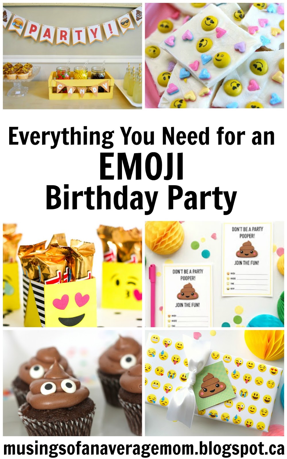 Musings of an Average Mom Emoji Party Printables