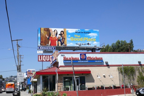The Good Place season 3 billboard Good Place season 3 billboard