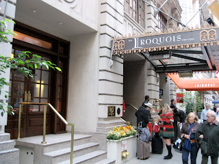 A true old New York experience awaits inside the Iroquois Hotel
