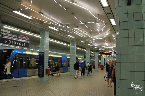 Diseño en la estacion de Hotorget Estocolmo