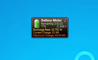 Battery Meter Widget Untuk Windows 7 x64Bit