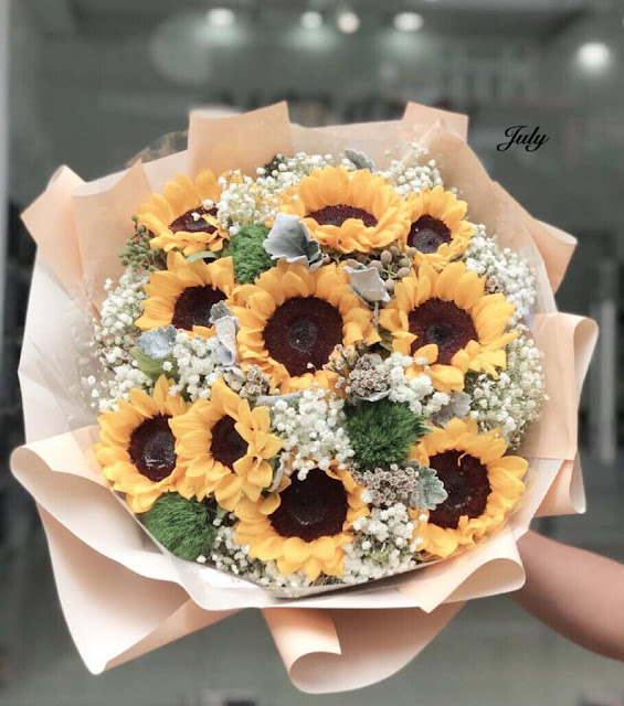 bo hoa sinh nhat bang hoa hướng dương