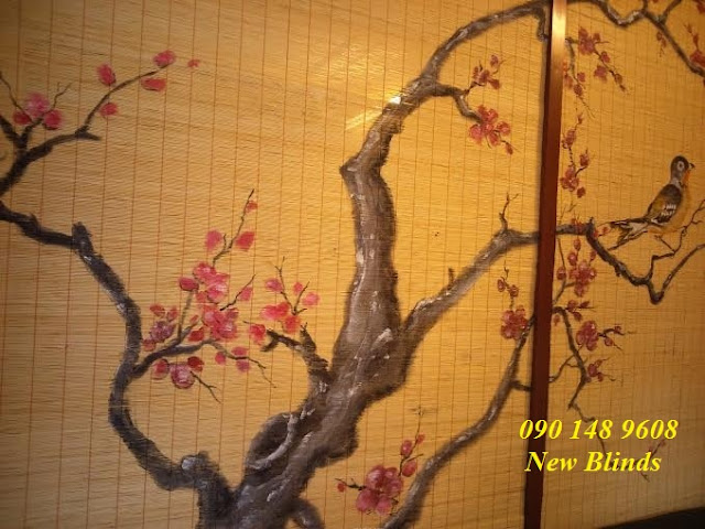 mành tre vẽ tranh mành tre nội thất