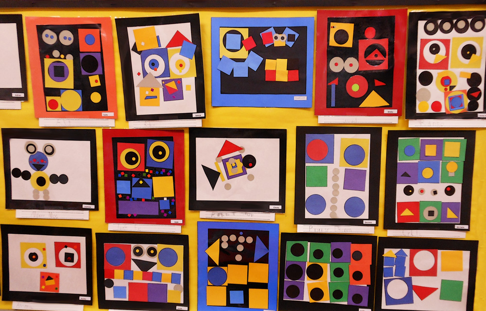 Earl Warren Arts: Kindergarten shape collage