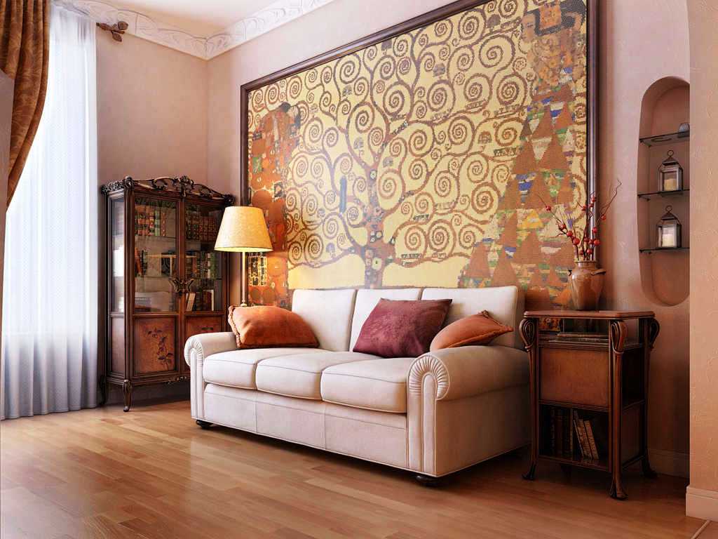  20 contoh desain wallpaper  dinding ruang  tamu  minimalis 