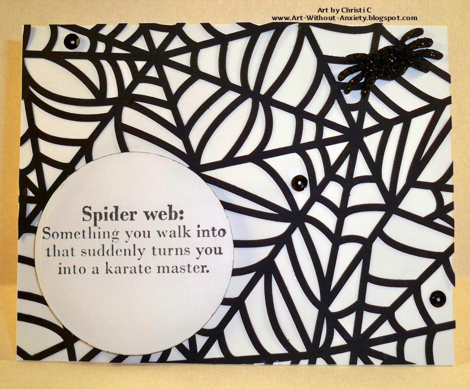 16 x 16 inches w Darice Halloween Spider Web Pillow