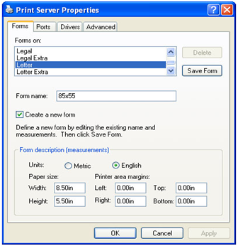 dot matrix printer paper name