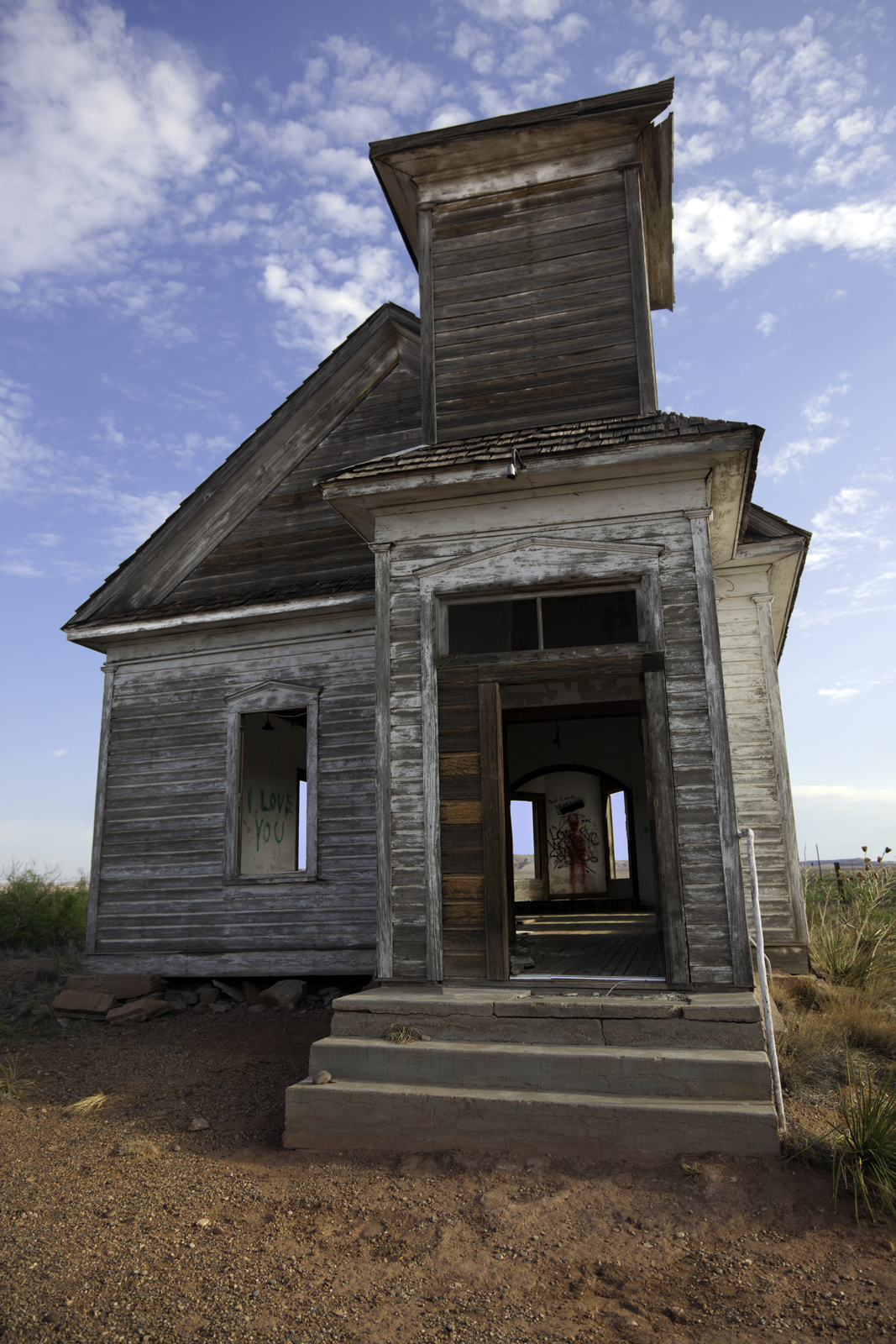 Stretching my comfort zone Abandoned church near Billy The Kid's Grave