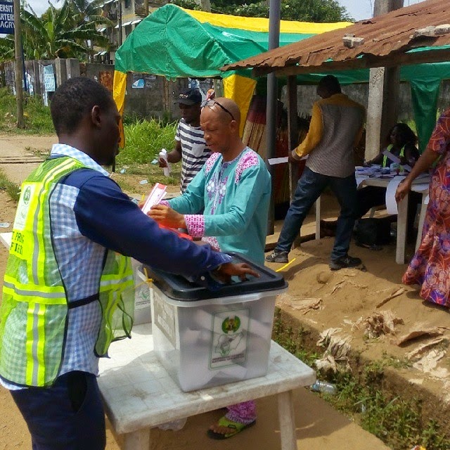 nollywood stars voting in lagos