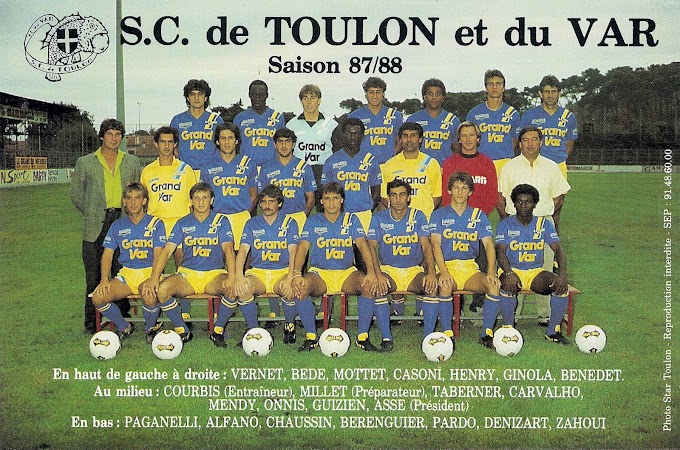 SPORTING CLUB TOULON 1987-88.