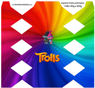 Trolls: Cajas para Imprimir Gratis. Cajas de Trolls para imprimir gratis.