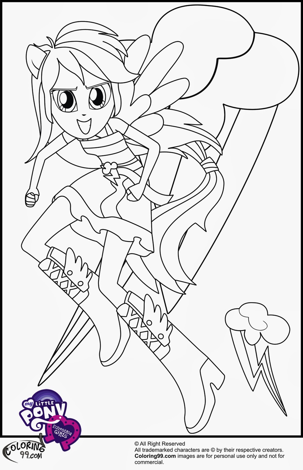 fluttershy equestria girls coloring pages - photo #11