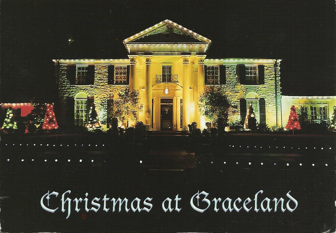 Vintage Travel Postcards Christmas at Graceland