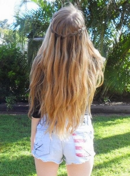 Back view of Waterfall Braid}