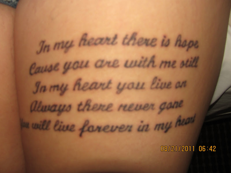 One of my tattoos in your memory title=