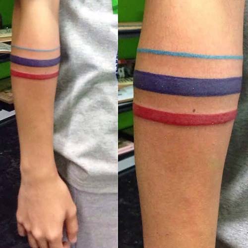 colorful armband tattoo renkli kol bandı dövmesi colorful armband tattoo renkli kol bandı dövmesi
