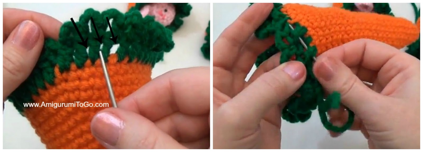 Pattern:crochet Bunny Drawstring Bag Amigurumi Carrot Pouch 