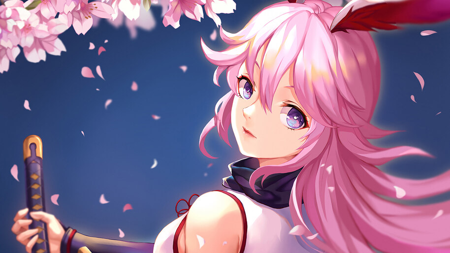 Anime, Girl, Pink Hair, Yae Sakura, Honkai Impact 3rd, 4K, #4.462