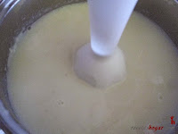 mousse de arroz con leche-triturando la mousse