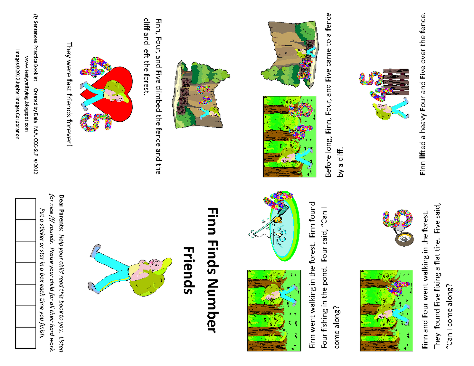 Articulation homework for speech therapy image