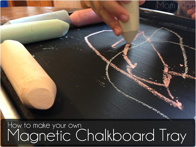 How to make a homemade Magnetic Chalkboard Tray #DIY #CraftsForKids