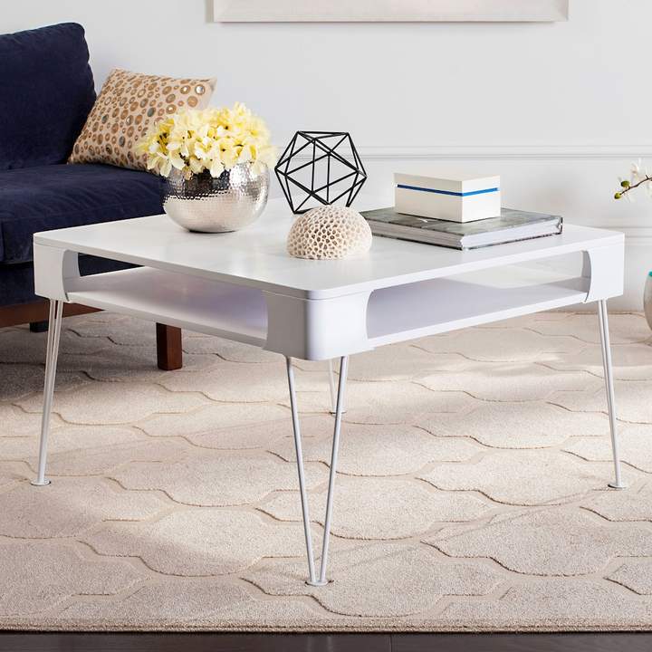 white mid-century modern coffee table