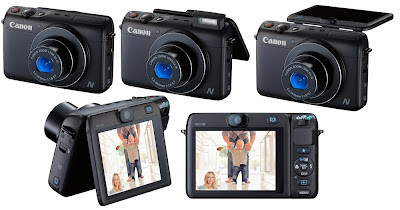 Canon PowerShot N100, digital camera, Wi-Fi, NFC, creative filters, HDR, optical image stabilization, optical zoom