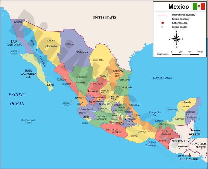 Dibujos Del Mapa De Mexico