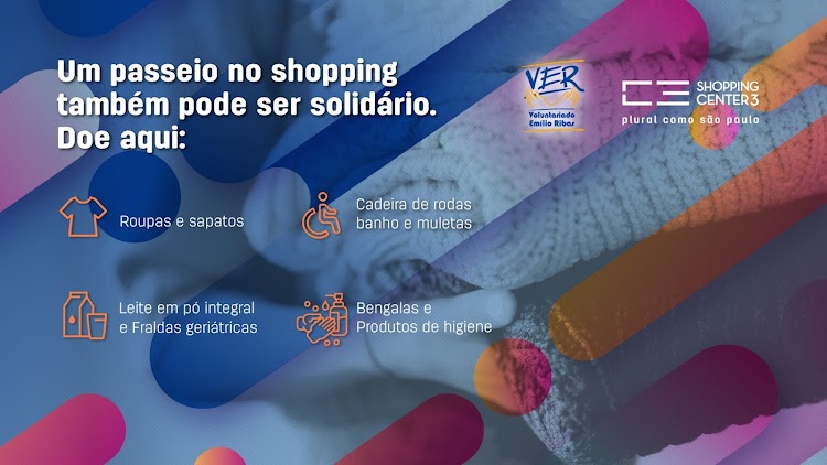 Shopping Center 3 realiza campanha solidária para pacientes do Emilio Ribas