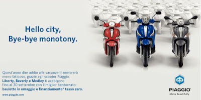 Scooter Piaggio ruota alta: ideale stagione primaverile
