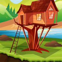 GenieFunGames Lake Side Tree House Escape