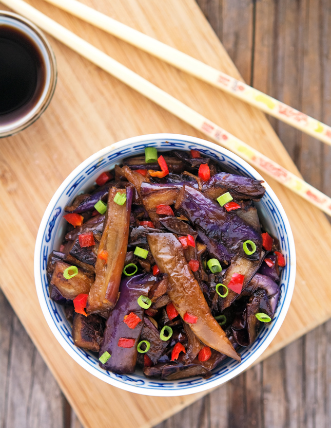 15Minute Chinese Eggplant with Spicy Garlic Sauce