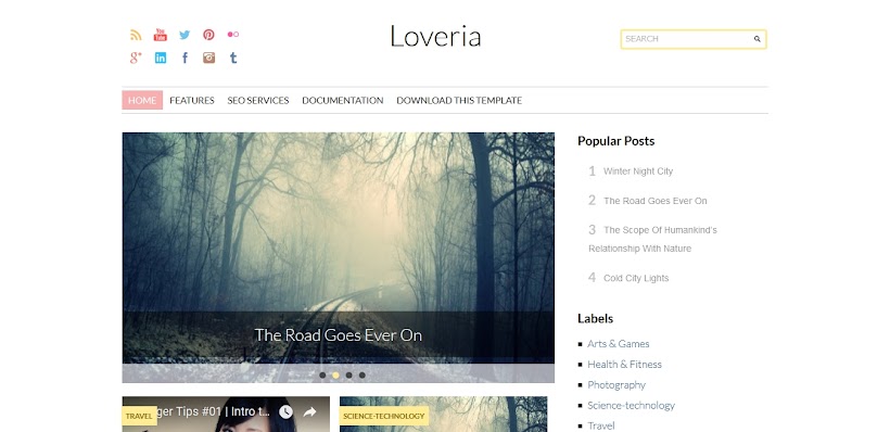 Loveria Free Blogger Template