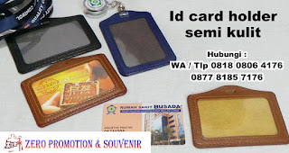 Casing id card kulit, Card holder Leather, Tempat Id card Kulit, Casing id card semi kulit, Name Tag Kulit